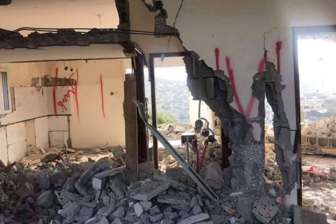 Zionist regime razes mosque in West Bank